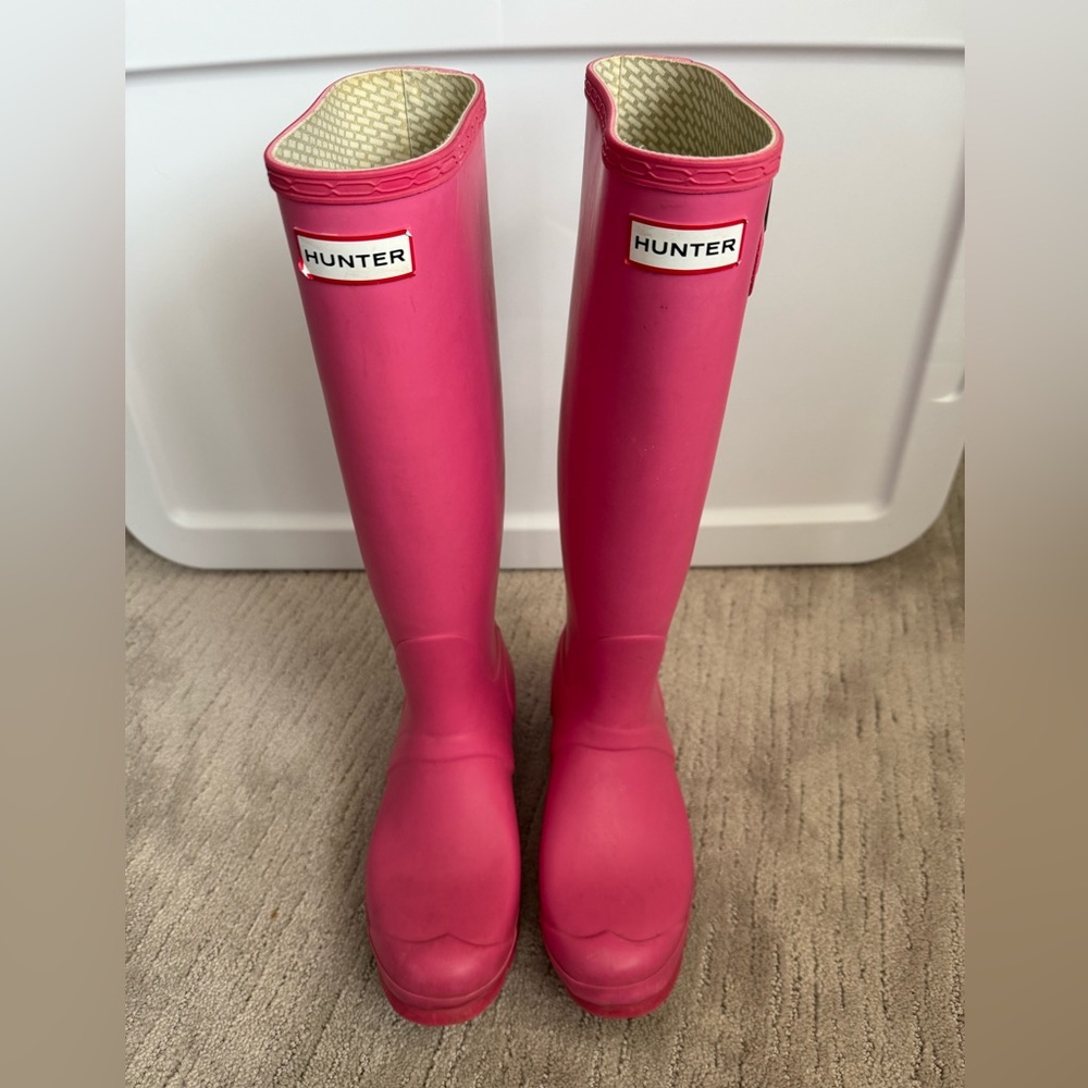 Hunter Rain Boots Pink Tall